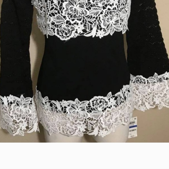 NWT INC Lace Embellished Sweater - Picture 2 of 5